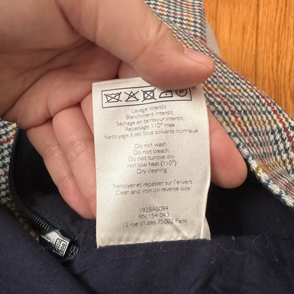 Sezane Peter mini skirt houndstooth wool blend buttons - Picture 11 of 15